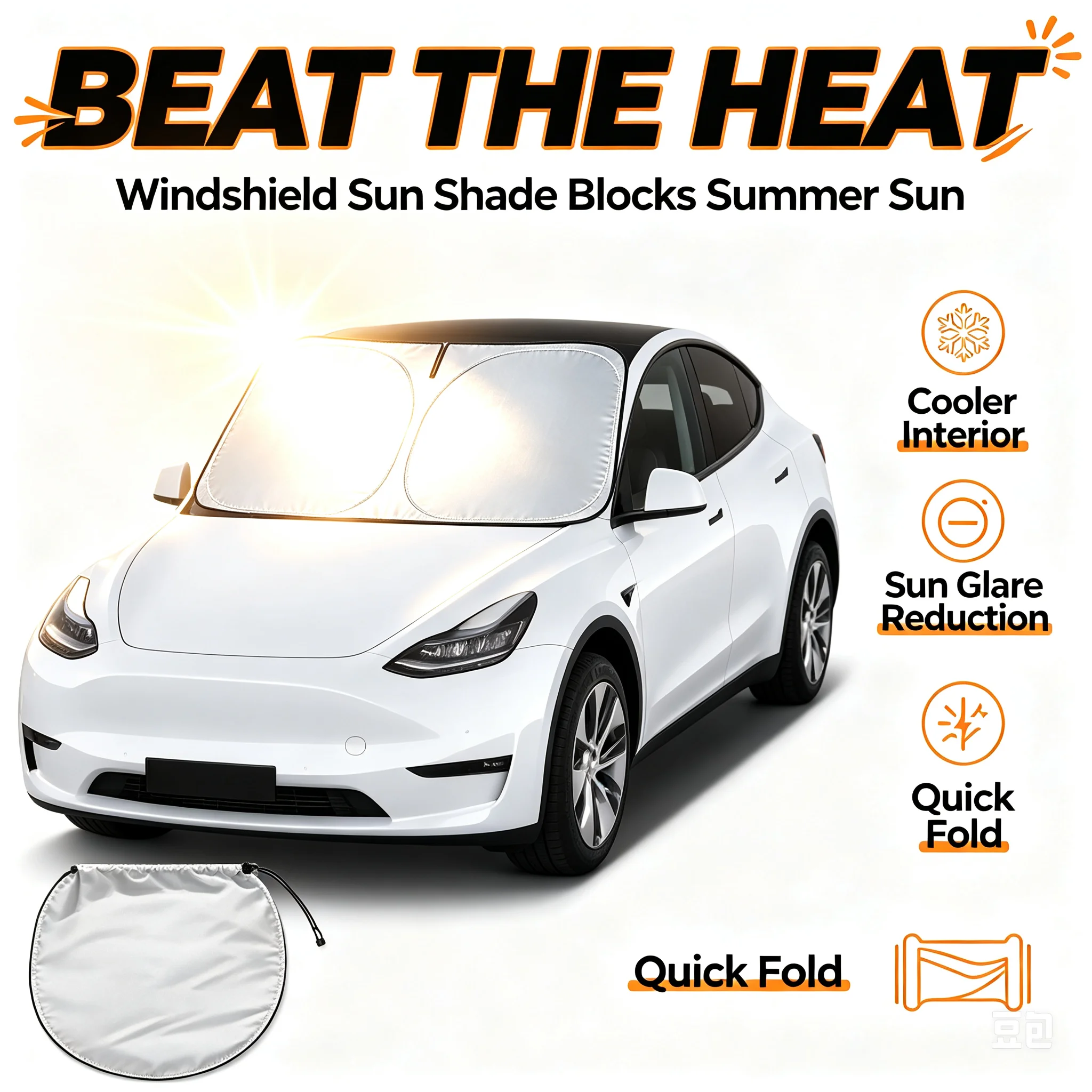 Windshield Sun Shade - Солнцезащитный козырек для автомобиля, термоизоляционный экран