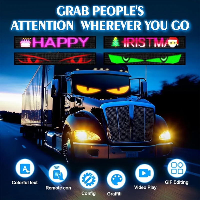 Car Led Light - Светодиодная матричная панель, LED-вывеска, приложение «Глаз