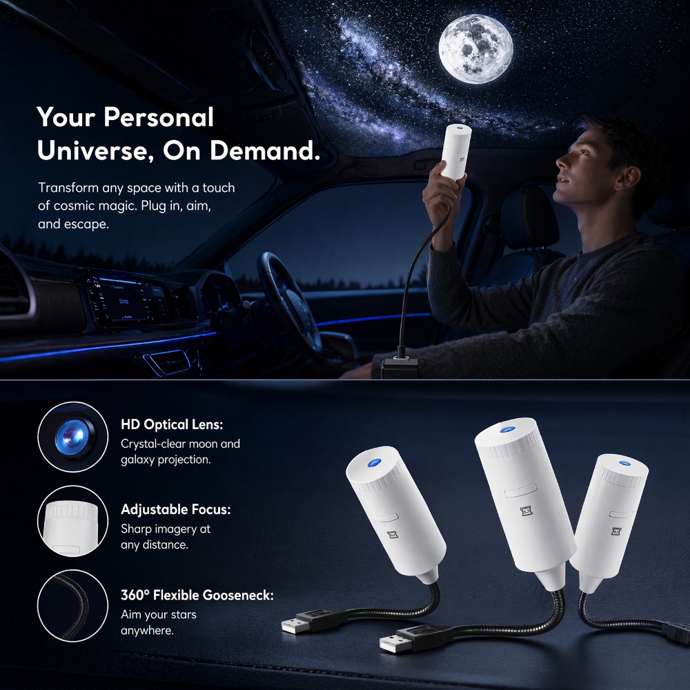 Car Led Light - Романтический светодиодный ночник с эффектом звездного