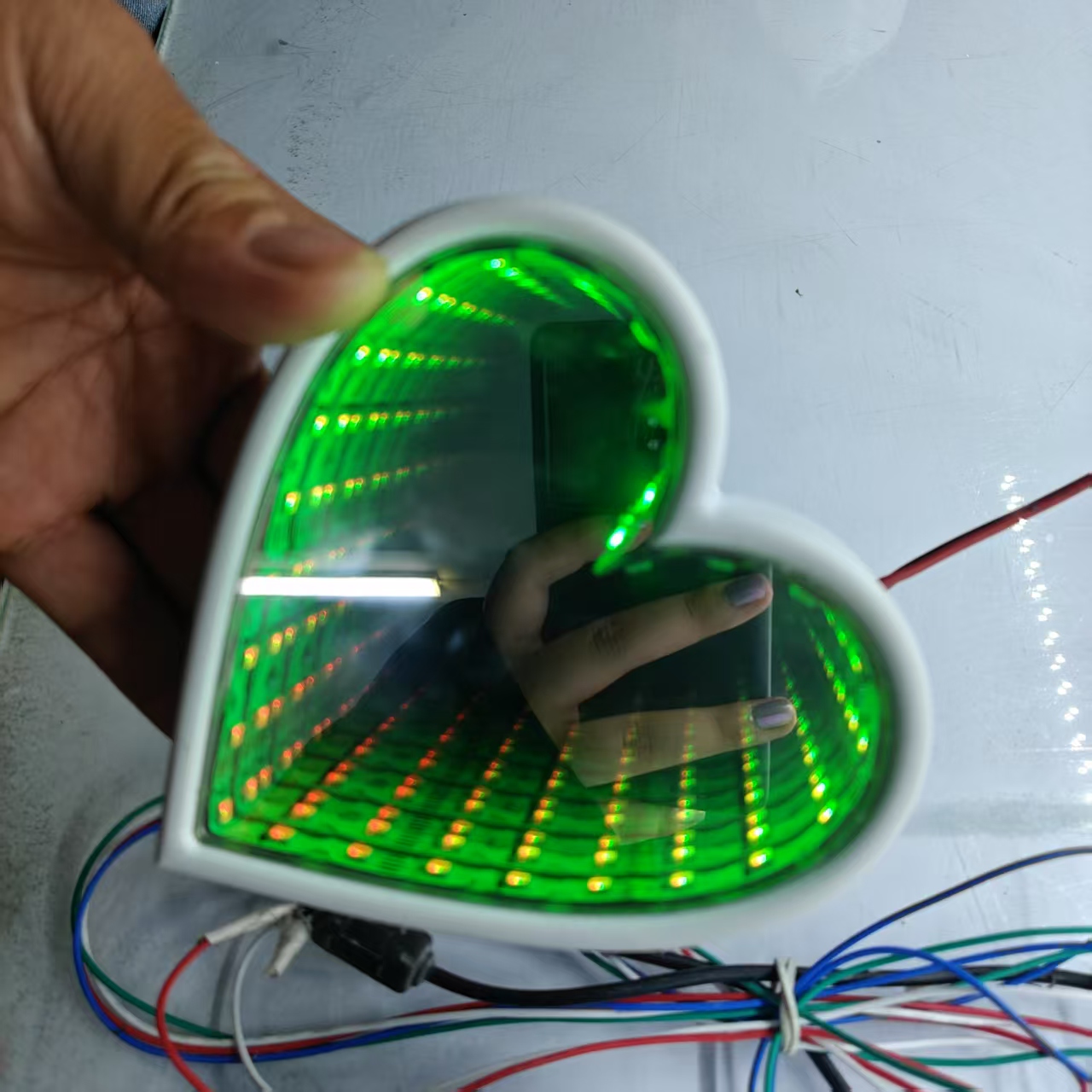 3D-зеркало с многоцветной RGB- – обзор и цена Car Mirror