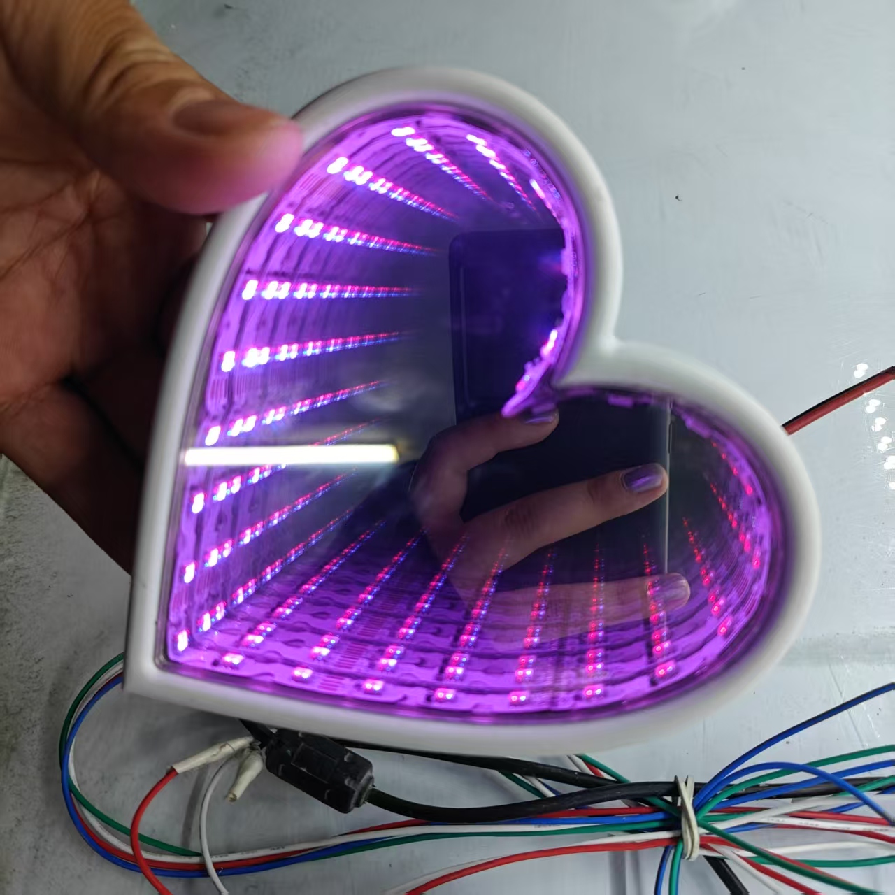 3D-зеркало с многоцветной RGB- – обзор и цена Car Mirror